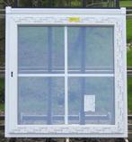 pvc raam , chassis , venster  115 x 125 wit / zwart ral 9005, Raamkozijn, Ophalen of Verzenden
