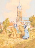 J. de Blanc (Adriaan Terhell) 1863-1949) - Kerk met 2, Antiek en Kunst