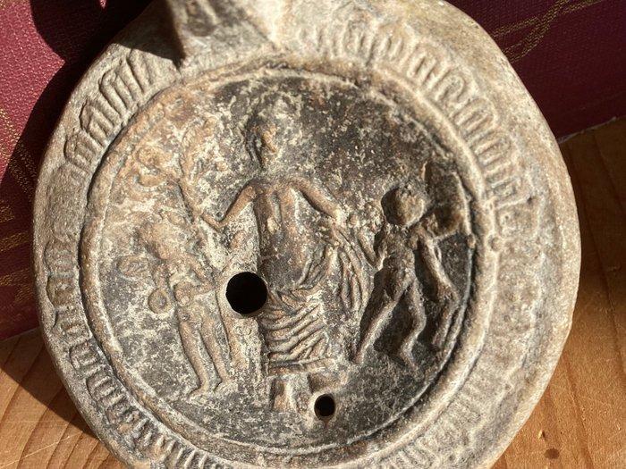 Oud-Romeins, Keizerrijk Keramiek olielamp - 45 mm, Antiek en Kunst, Antiek | Overige Antiek