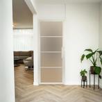 Stalen Binnendeur - Wit - 4 Vlaks - Mat glas, Doe-het-zelf en Bouw, Deuren en Vliegenramen, Minder dan 80 cm, Binnendeur, Nieuw