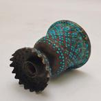 Messing waterpijpkop (Sar-e Qalyan), - Messing, turquoise