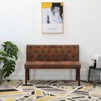 vidaXL Bankje 120 cm kunstsuède bruin, Verzenden, Nieuw
