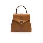 Gucci - Vintage Beige Leather Flap Buckle Handbag Bag