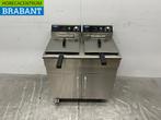 Friteuse double en acier inoxydable 2 x 16 litres 2 x 400V, Verzenden