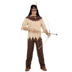 Indianen Kostuum Bruin Beige Heren 3 delig, Nieuw, Verzenden