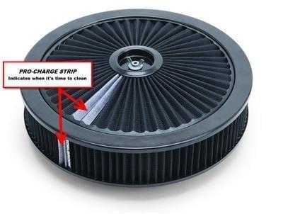 Luchtfilter 14 inch Edelbrock high flow zwart, Auto-onderdelen, Filters, Nieuw, Ophalen of Verzenden