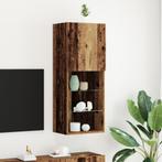 vidaXL TV-kast met LED-verlichting Oud Hout 40,5x30x102 cm, Huis en Inrichting, Verzenden, Nieuw