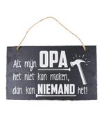 Leisteen Bordje Mijn Opa 25cm, Verzenden, Nieuw