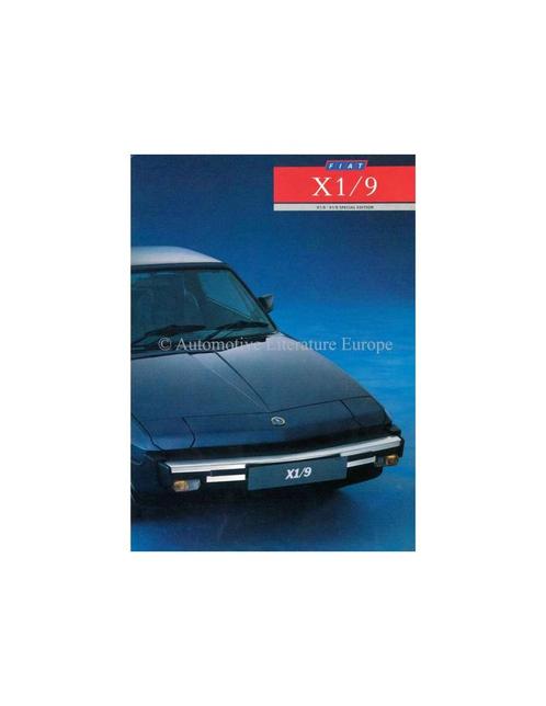 1988 FIAT X1/9  & SPECIAL EDITON BROCHURE ENGELS, Livres, Autos | Brochures & Magazines, Enlèvement ou Envoi