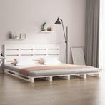 vidaXL Bedframe zonder matras massief grenenhout wit 160x200, Verzenden, Nieuw