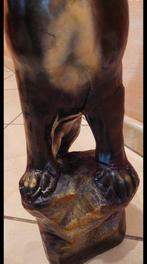 Statue, Pantera nera su roccia - 9,3 kg - 50 cm - Plâtre