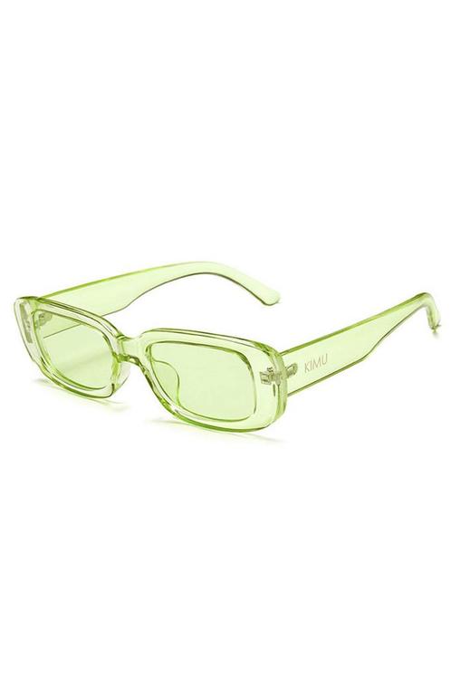 Smalle Zonnebril Rechthoekige Afgeronde Glazen 90s Y2K Lich, Handtassen en Accessoires, Zonnebrillen en Brillen | Dames, Groen