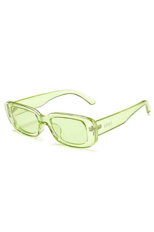 Rechthoekige Zonnebril Y2K Kunststof Lichtgroene Montuur Rec, Handtassen en Accessoires, Zonnebrillen en Brillen | Dames, Groen