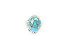 Ring Blue Copper Turquoise / Cabochon / nieuw - 6.5 g - (1)