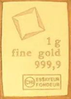 1 gram - Goud .999 - Valcambi, Switzerland (Zonder, Postzegels en Munten, Edelmetalen en Baren