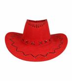 Cowboyhoed - Western hoed met stiksel onesize - Rood