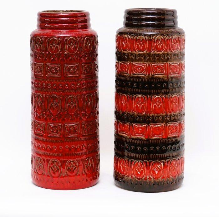 Scheurich, West Germany - Vaas (2) - Keramiek - 41 cm H. -, Antiek en Kunst, Antiek | Glaswerk en Kristal