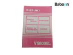 Instructie Boek Suzuki VS 800 Intruder 1992-1997 (VS800, Motoren, Verzenden, Gebruikt