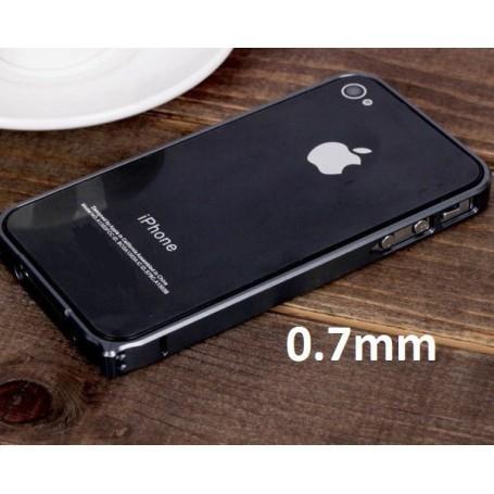 Aluminium bumper 0.7 mm voor Apple iPhone 4 / 4S Zwart, Telecommunicatie, Overige Telecommunicatie, Nieuw, Verzenden