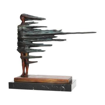 sculptuur, Surreal bronze - 35 cm - Brons, Marmer