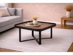 Veiling - Salontafel Hanna natural - Hout - Poot metaal zwar, Nieuw
