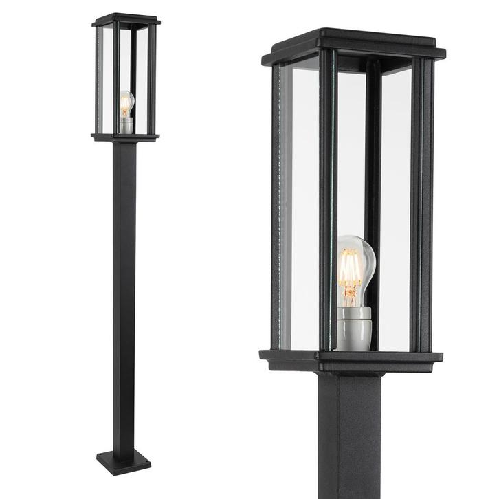 Tuinverlichting Modern Buitenlamp Capital L sokkellamp zwart, Tuin en Terras, Buitenverlichting, Verzenden