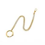 Bicolor gouden horlogeketting; Chatelaine (voor aan een z..., Handtassen en Accessoires, Ophalen of Verzenden, Goud