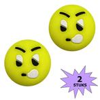 Fako Bijoux® - Tennisdemper - Emoji - Boos - 2 Stuks, Nieuw, Verzenden