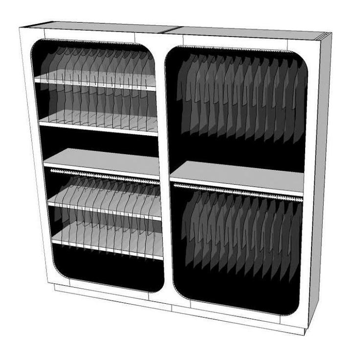 *TIP*  Strakke design kast glossy duotone R-EC-002-COMP zwa, Zakelijke goederen, Kantoor en Winkelinrichting | Winkel en Inventaris