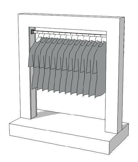 *TIP*  Glossy middenunit kledingrek R-PR-014, Zakelijke goederen, Kantoor en Winkelinrichting | Winkel en Inventaris, Ophalen of Verzenden