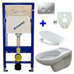 Geberit UP 100 + Neptunus WC +Ultimo zitt + Delta 21 matchr, Ophalen of Verzenden, Nieuw