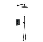 Royal inbouw regendouche set mat zwart met muursteun KORTING, Verzenden, Nieuw, Douche