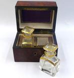 Kist - cadeaudoos parfum Napoleon III, Hout, Glas, Fluweel, Antiek en Kunst