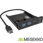 ICY BOX IB-HUB1419-i3 8,89 cm (3.5 ) Zwart, Computers en Software, USB Sticks, Verzenden, Nieuw