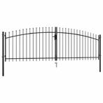 vidaXL Hekpoort dubbele deur met speren bovenkant 400x200 cm, Tuin en Terras, Verzenden, Nieuw