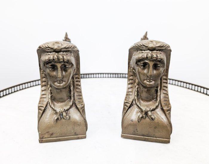 Chenet de cheminée représentation de Buste de Femme, Antiek en Kunst, Curiosa en Brocante