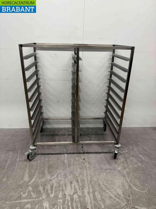 RVS Dubbele Regaalwagen 20 x 2/1 GN Horeca, Zakelijke goederen, Horeca | Meubilair en Inrichting, Ophalen of Verzenden