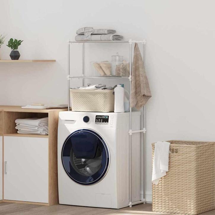 vidaXL Wasmachineplank met plank Wit 70 x 27 x 136 cm, Huis en Inrichting, Kasten | Overige, Nieuw, Verzenden