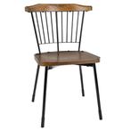 Stoelen | SCANDI | Hout/Staal | Houtlook | Zwart Frame |, Verzenden, Nieuw in verpakking