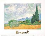 Vincent van Gogh - Cornfield with cypresses, 1889 - Artprint, Antiek en Kunst
