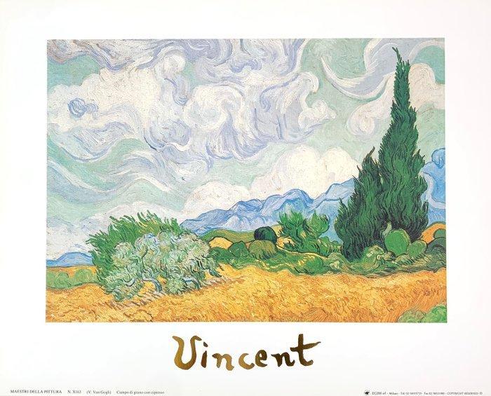 Vincent van Gogh - Cornfield with cypresses, 1889 - Artprint, Antiek en Kunst, Kunst | Tekeningen en Fotografie