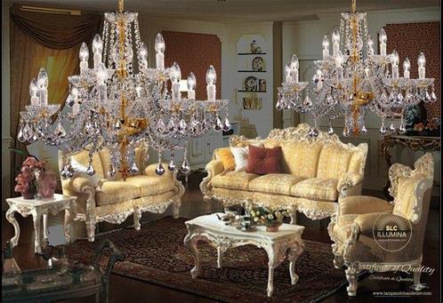 SLC Illumina - MG - Kroonluchter (2) - Kristal - MTGoud16L, Antiek en Kunst, Kunst | Designobjecten