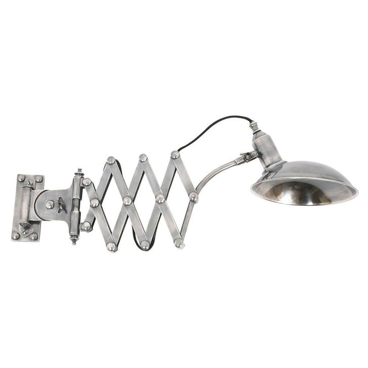 Wandlampen Messing Wandlamp Jazz Antiek Zilver, Huis en Inrichting, Lampen | Wandlampen, Verzenden