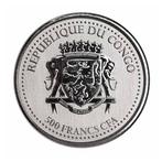 Congo. 500 Francs 2022 1 oz Congo Silverback Gorilla Silver