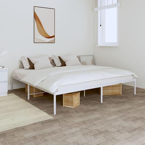 vidaXL Cadre de lit métal blanc 200x200 cm, Huis en Inrichting, Slaapkamer | Bedden, Verzenden