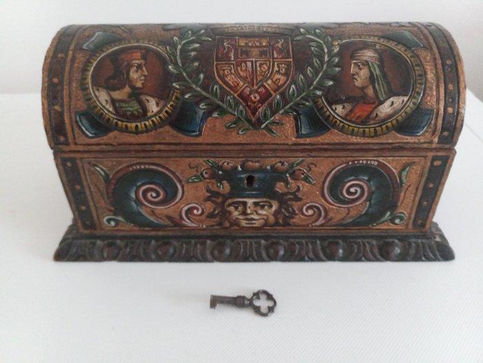 Opbergkoffer - Hout, Leder, Antiek en Kunst, Antiek | Overige Antiek