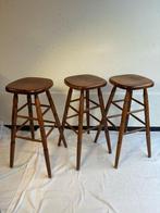 Tabouret (3) - Ensemble de 3 chaises de bar en bois dans le