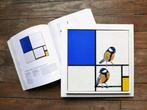 Jos Verheugen - Free after Mondrian, with Great Tits (M1055), Antiek en Kunst, Kunst | Schilderijen | Modern