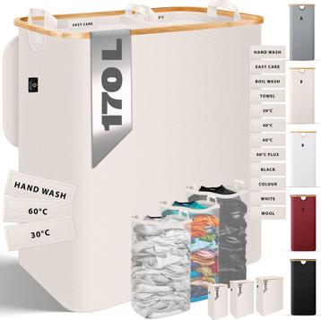 KESSER® Wasmand met Deksel - Opvouwbare Wasbox - Wassorteerd beschikbaar voor biedingen