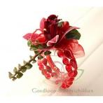 Corsage polscorsage-armband potpourri rood handmade polscor, Huis en Inrichting, Nieuw